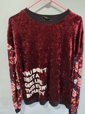 Disney Mulan Long Sleeve Velvet Material XXL Shirt